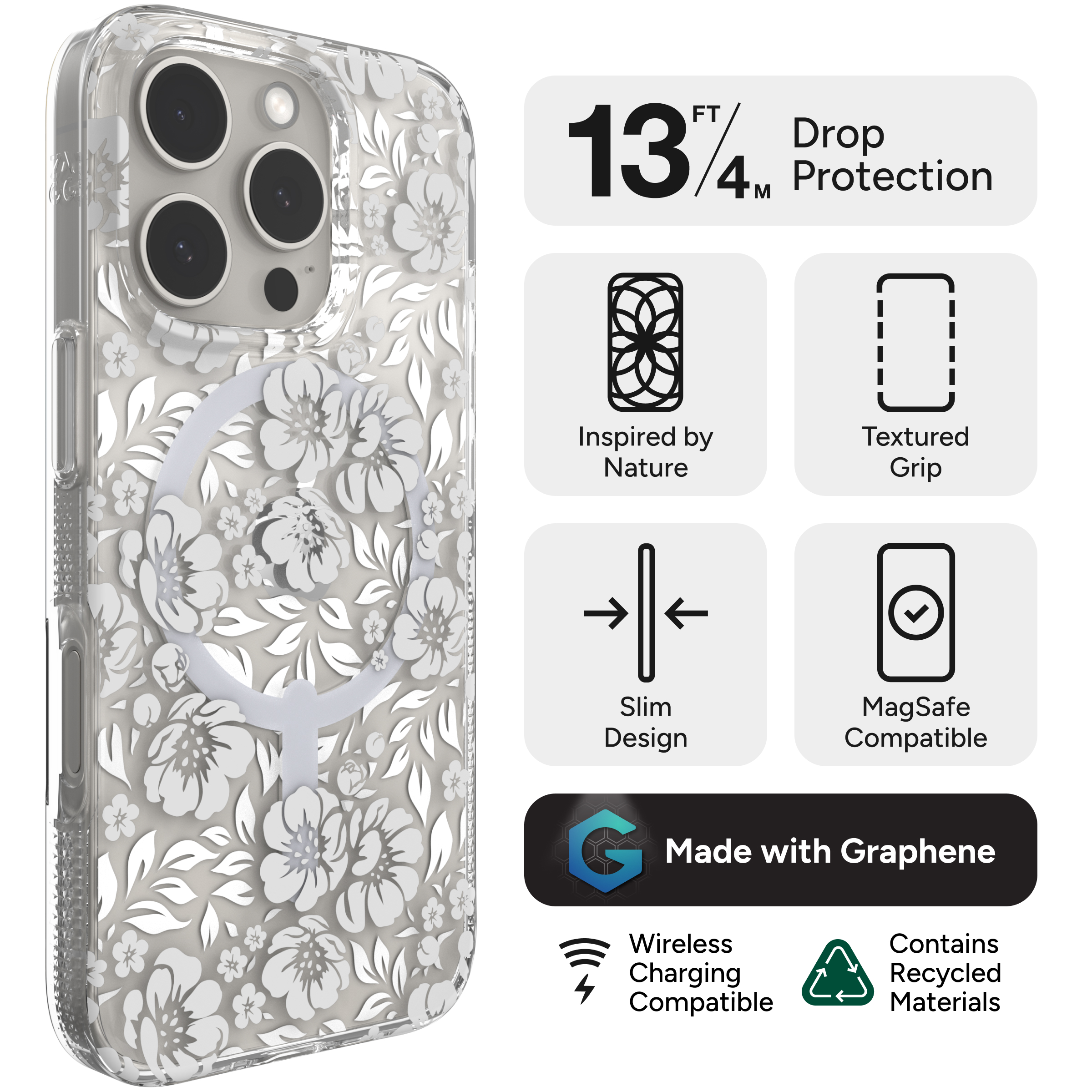 Milan Snap for MagSafe Flower Apple iPhone 16 Pro Cell Phone